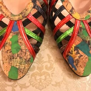 Vintage Casprini Size 7 Rainbow Disco Stilettos